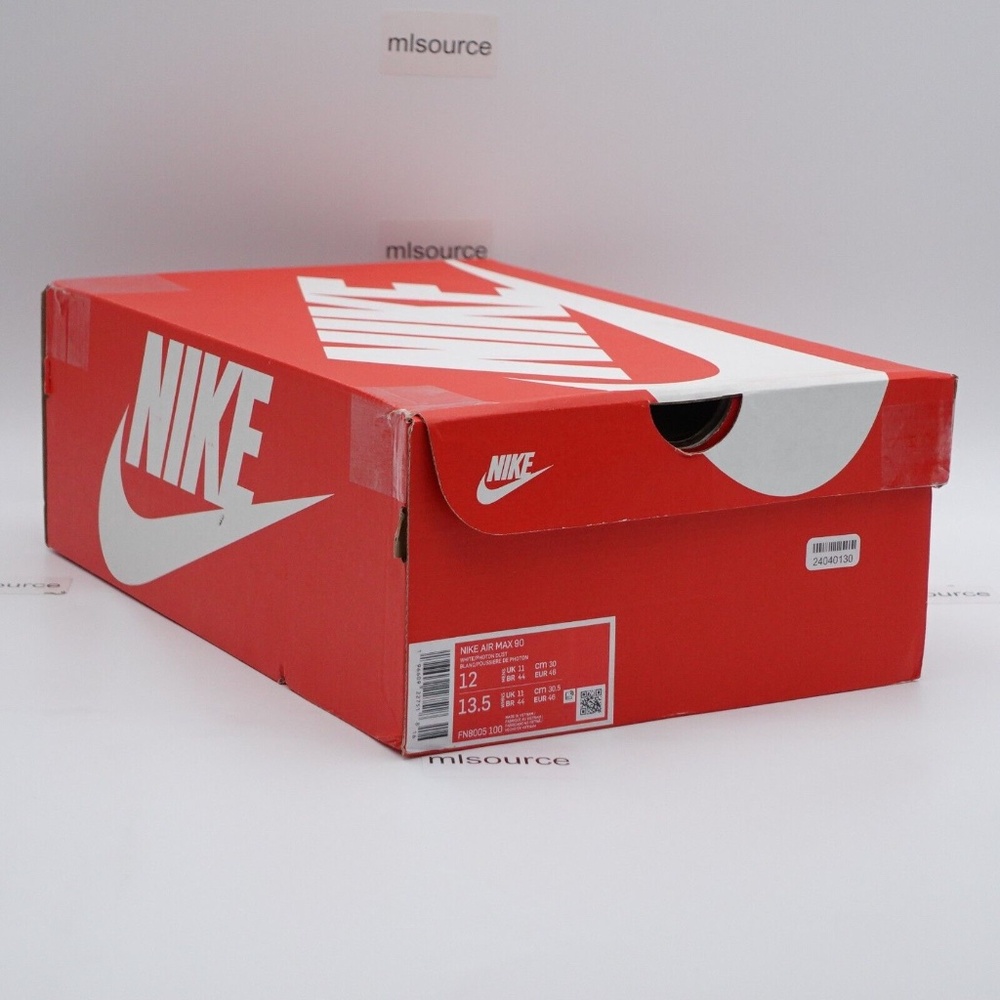 NEW Men's Nike Air Max 90 Jewel Swoosh Sneakers FN8005-100 White - Picture 14 of 16